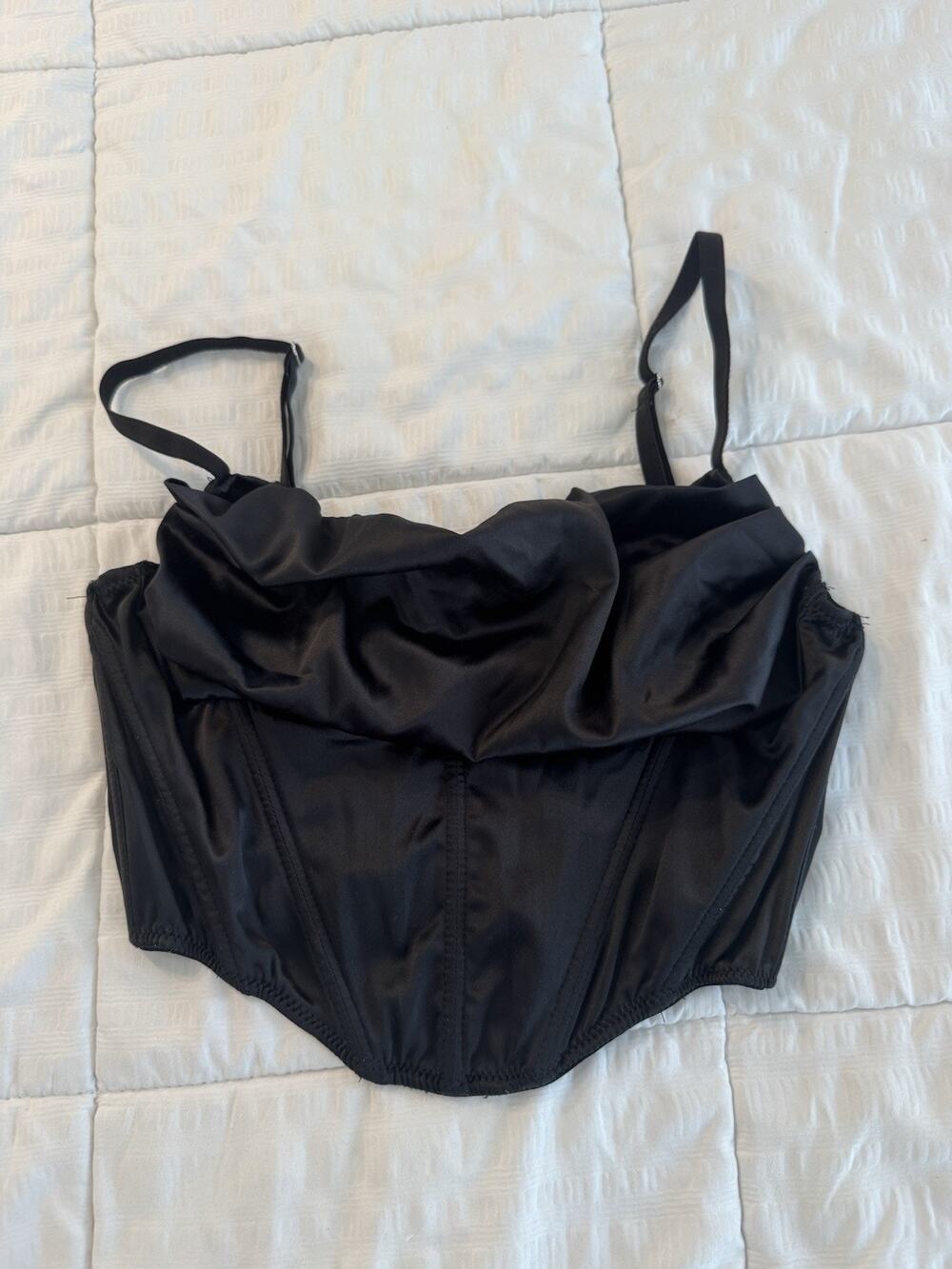 Urban Outfitters Lexi Satin Cowl Corset Top Y2K 90s Grunge Gothic Going Out Goth